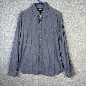 Jack Spade New York Mens Long Sleeve Blue Dress‎ Shirt Cotton Blend Size L